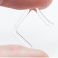 thumbnail image 1 of Septum Retainer Clear Nose Glass Pyrex Staple 16 Gauge Or 14 Gauge, 1 of 3