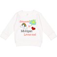 thumbnail image 2 of Inktastic Someone in Michigan Loves Me Toddler Sweatshirt, 2 of 4