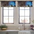 thumbnail image 4 of LALILO Kitchen Curtain Valance Skiing Winter Season Mountains Rod Pocket Window Curtain 52"x 18" Set of 2, 4 of 7