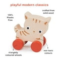 thumbnail image 3 of Mentari Toys - Gatito sobre ruedas - Juguete de madera para empujar gatos para bebés y niños pequeños - Juguete de mano de madera natural con 4 ruedas - Mejora las habilidades motoras - Fomenta el jue, 3 of 5