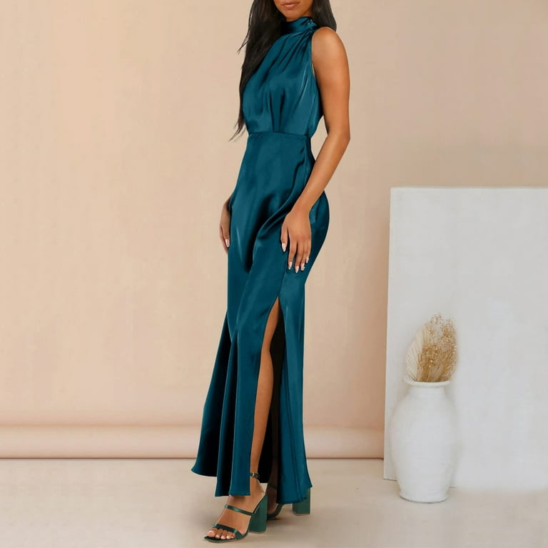 slim fit dress slacks Silk Charmeuse Flowy Prom Dress With Beaded Bustier