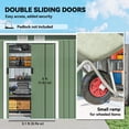 thumbnail image 4 of 9' x 4' Light Green Metal Garden Shed with Foundation Kit | Outdoor Storage for Tools & Equipment | Durable Galvanized Steel Design, 4 of 7