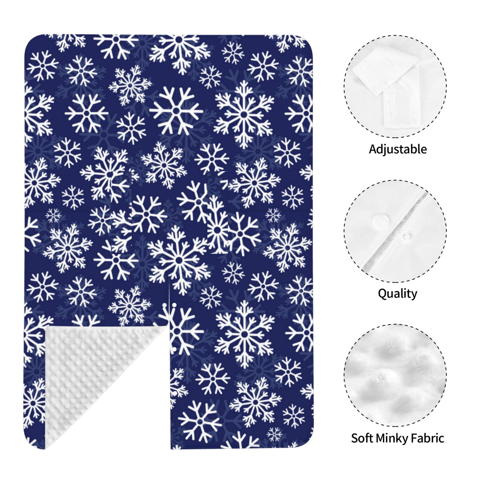 Car Seat Cover Baby - Snowflakes On Dark Blue Breathable Infant Car Seat Cover for Baby Carseat, Lightweight Comfort Baby Essentials Must Haves Newborn Stuff for Girl Boy