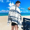 thumbnail image 4 of Hawaiian Palm Trees Beach Towel Fast Drying Camping Towels Sand Free Beach Blanket Soft Absorbent Travel Sport Towel for Gym Bath Shower Swimming 30" x 60" Washcloth Gift, 4 of 7