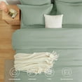 thumbnail image 2 of Full Comforter Set Sage Green, 7 Pieces Bed in a Bag, Bedding Comforter Set with Sheets, All Season Boho 7PC Bed Sets with Comforter, Fitted Sheets, Flat Sheets, Pillow Shams and Pillowcases, 2 of 17