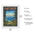 thumbnail image 2 of Lake Tahoe California - Riding Boating Swimming Fishing Hiking Golf - Vintage Travel Poster by Kerne Erickson - Japanese Unryu Rice Paper Art Print 24 x 32 in, 2 of 4
