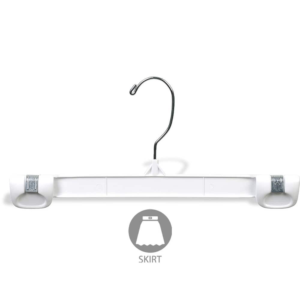 International Hanger Plastic Bottoms Pants Hanger 10 Inch Heavy Duty Grip Lock Swivel Hook, (200 pack)