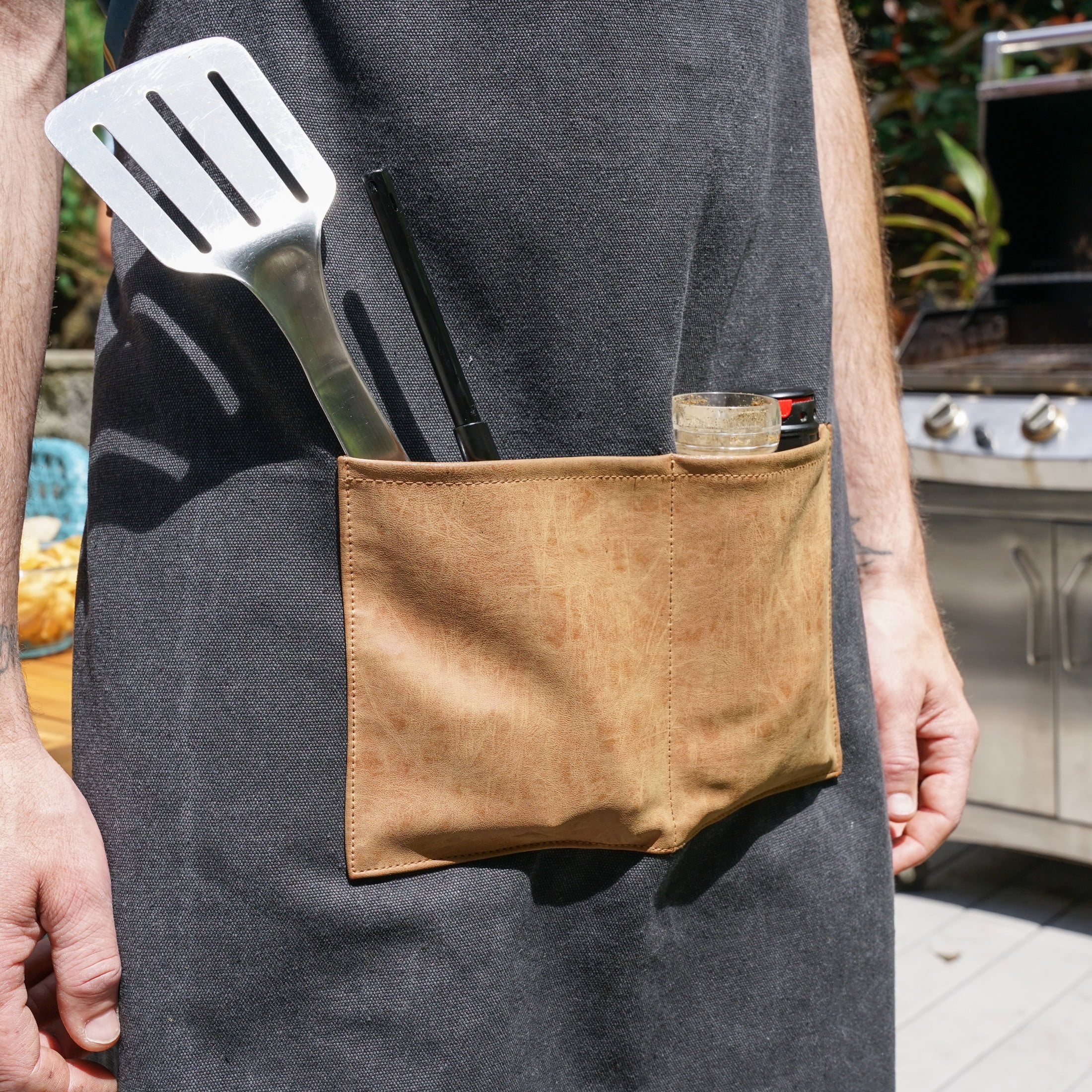 Foster & Rye Canvas Grilling Apron with Adjustable Strap for BBQ Cooking