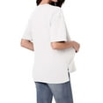 thumbnail image 4 of Deago Women's Maternity T Shirts Short Sleeve Side Split Zipper Pregnancy Tops Casual Crew Neck Pregnant Tees Mama Clothes (White, L), 4 of 9