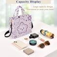 thumbnail image 4 of Simple Line Star Corduroy Tote Bag Handbag Large Messenger Bag Shoulder Crossbody Zipper Bag Purse, 4 of 8