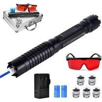 High Power Blue Tactical Flashlight, LED Light, Battery Powered, Adjustable, Suitable for Outdoor Activities