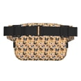 thumbnail image 3 of Fotbe Cute Dogs Head Cangurera Cuadrada con Estampado de Doble Capa, Bolsa de Cintura Ajustable Mini para Hombres y Mujeres, 3 of 9