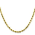 thumbnail image 6 of Auriga Fine Jewelry 10K Yellow Gold 4.25 mm Diamond-cut Rope Chain Necklace for Men 24", 6 of 7