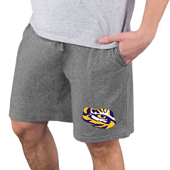 Men's Concepts Sport  Charcoal LSU Tigers Quest Knit Jam Shorts