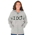thumbnail image 4 of I Do Bridal Squad Bride Bachelorette Womens Plus Size Graphic Zipper Hoodie Brisco Brands 5X, 4 of 5
