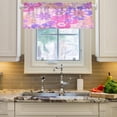 thumbnail image 3 of Flowers Pattern Curtain Valance for Kitchen Windows/Bathroom/Living Room/Bedroom Blackout, Rod Pocket Valance Small Window Treatment, 54" W x 18" L Home Decor, 3 of 6
