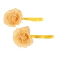 thumbnail image 1 of 2 Sujetadores de Cortina de Flores de Rosas de Plástico, Cortinas Magnéticas, Sujetadores de Cuerda Amarillo dorado, 1 of 5