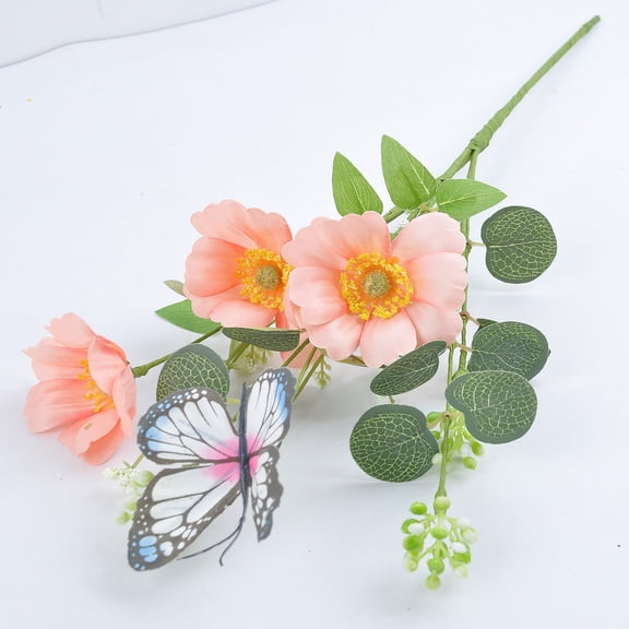 Artificial Butterflies Decor for Flower Branches & Stakes, Colorful Simulation Butterfly Arrangements for Home Garden Patio Wedding Party Decor,Silk Artificial Flowers