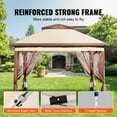 thumbnail image 4 of KFFKFF Patio Gazebo 11 x 11 FT Pop up Gazebo Tent for 8-10 Person, UPF 50+ protection, Wind and Rain Resistance, Effective Bug Control, PU Coated 250D Oxford Cloth, Outdoor Canopy Shelter, 4 of 9