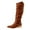 Coffee2, variant on Women's Tall Knee High Boots, Warm Thick Sole Long Boots, Simple Round Toe Design for Fall Winter Fashion
