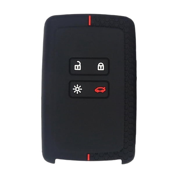 Funda para llave de coche, repuesto de silicona, protector, regalo elegante para cumpleaños línea roja negra