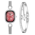 thumbnail image 1 of Reloj de pulsera de cuarzo analógico de acero inoxidable dorado cristalino para mujer a la moda Wmkox8yii gfajkfgbkjabf2100, 1 of 1