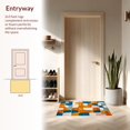 thumbnail image 3 of ODIKA 6'x9' Machine Washable Non-Slip Area Rug, Abstract Geometric Design with Multi Shape Motifs High Traffic Rug, Orange, 249283, 3 of 7