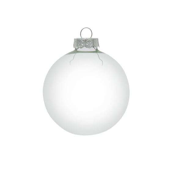 2ct Shiny Clear Glass Ball Christmas Ornaments 6" (150mm)