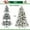 8FT, variant on 5ft Flocked Scarecrow-Shaped Christmas Tree - 200 Warm White LED Lights 375 PVC Memory Wire Tips Hinged Structure & Power Pole Sturdy Metal Base