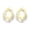 B, variant on 1 Pair Women Earrings Double-Layer Design Heart Irregular Shape Stud Earrings Scratch-Resistant Two-tone Earrings Jewelry Gift