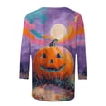 thumbnail image 6 of Godom Women's Funny Halloween Tee Pumpkin Graphic T Shirts Shirt 3/4 Sleeve Shirt Tops, 6 of 6