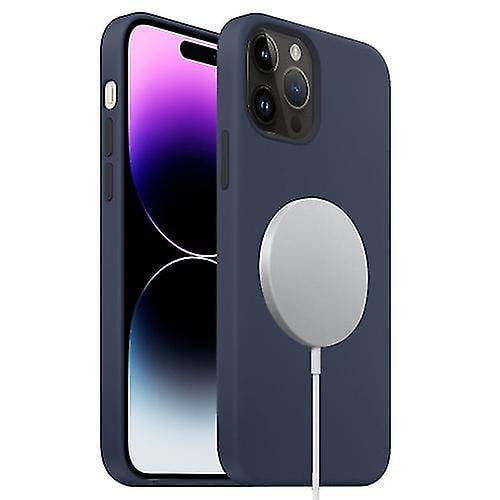 Funda de silicona líquida Magsafe para iPhone 15 Pro Max con cobertura total