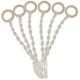 thumbnail image 6 of Raindrops Hanging Pot Holder Macrame Flowerpot Hanger Wood 6Pcs, 6 of 8