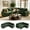Green, variant on 79" Modular Sectional Sofa with Pull Out Bed, Chenille L-Shaped 5-Seat Couch with USB Ports, Adjustable Backrest, Storage Seats, Tool-Free Assembly – Black