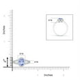 thumbnail image 4 of ANGARA Natural Oval Tanzanite Split Shank Halo Ring in 14K White Gold for Women (Size-6x4mm) | December Birthstone, Birthday, Anniversary, Jewelry Gift for Women | Natural Tanzanite Ring, 4 of 4