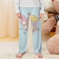thumbnail image 2 of Kuromi And My Melody Pajamas Pants Soft Elastic Waist PJ Bottoms Comfy Lounge Long Pants, 2 of 7
