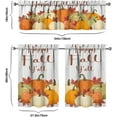 thumbnail image 4 of Fall Decorations for Home, Fall Kitchen Curtains, Thanksgiving Fall Kitchen Valances Rod Pocket Autumn Window Curtains Tier and Valance Set Fall Decor, 54" x 18" Valance, 27" x 36" Tier, 3 Panel Set, 4 of 6