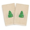thumbnail image 3 of Linum Home Textiles Christmas Three Trees Embroidered Turkish Cotton Hand Towel - Set of 2, 3 of 7