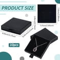 thumbnail image 2 of 10pcs Drawer Cardboard Jewelry Boxes Black Jewelry Gift Boxes Jewelry Box for Women for Ring Earrings Bracelets Necklaces Jewelry Gift 3.15x3.17x0.73 Inch, 2 of 8