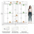 thumbnail image 7 of Homieasy Bamboo Closet System Clothes Rack, Large Freestanding Garment Rack Clothing Rack for Hanging Clothes with 7 Storage Shelves and 5 Rods, Open Wardrobe Organizer with 4 Hooks, White, 7 of 7
