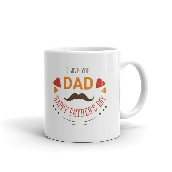 I Love You Dad Happy Father's Day Gifts Coffee Tea Ceramic Mug Office Work Cup Gift 11oz