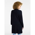 thumbnail image 4 of Time and Tru Women's Long Open Front Cardigan Sweater with Long Sleeves, Sizes XS-XXXL, 4 of 6