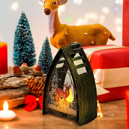 

Upgrade Christmas Atmosphere Decoration Supplies Led Candle Lights Christmas Hanging Lights Children S Portable Lights Retro Window Decoration