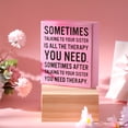 thumbnail image 3 of Letrero de madera Jetec Funny Sister Gifts Sometimes Talking Therapy, 3 of 6