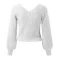 thumbnail image 4 of Aayomet Long Cardigan Sweaters For Women Women's Fall Fashion 2022 Cowl Turtleneck Sweater Dressy Knit Winter Warm Pullover Sweaters Plus Size Sweater Tops,White S-XXL, 4 of 5
