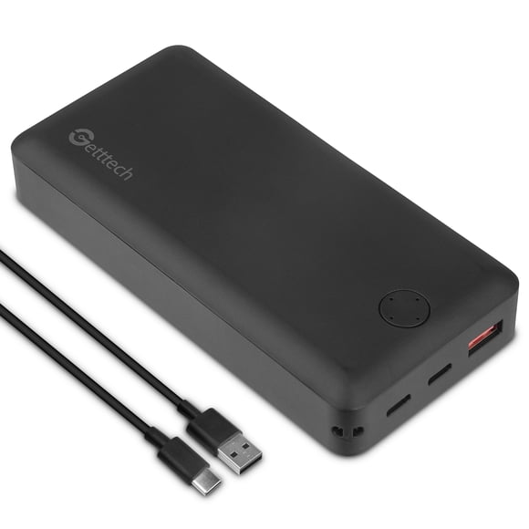 Power bank Getttech GBN-E20FC-01 Carga rapida 20000mAh USB-C USB-A 22.5w indicadores Led y proteccion electrica
