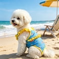 thumbnail image 5 of FTsdfkl Ruffle Fish Print Pet Swimsuit, Quick Dry Sleeveless Dog Summer Vest, Breathable Small Puppy Bikini Swimwear For Small To Medium Breeds, Lightweight & Breathable, 5 of 8