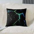 thumbnail image 2 of Honeycomb Square Cushion Covers Set of 2 Hexagonal Black Green Reversible Throw Pillow Covers for Kids Geometrical Beehive Pillow Covers Home Decor Decor Simplistic 18 x 18-Inch, 2 of 6