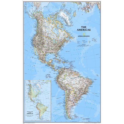 National Geographic Maps The Americas Classic Wall Map