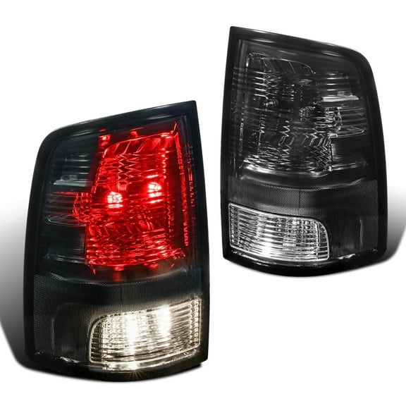 DNA Motoring For 04-24 Dodge Ram 1500 2500 3500 Smoked Black Tail Light Rear Brake Lamps Pair